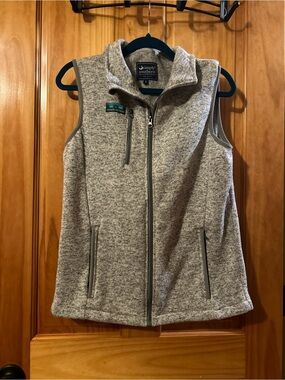 Simply Southern Gray Marled Zip Fleece Vest